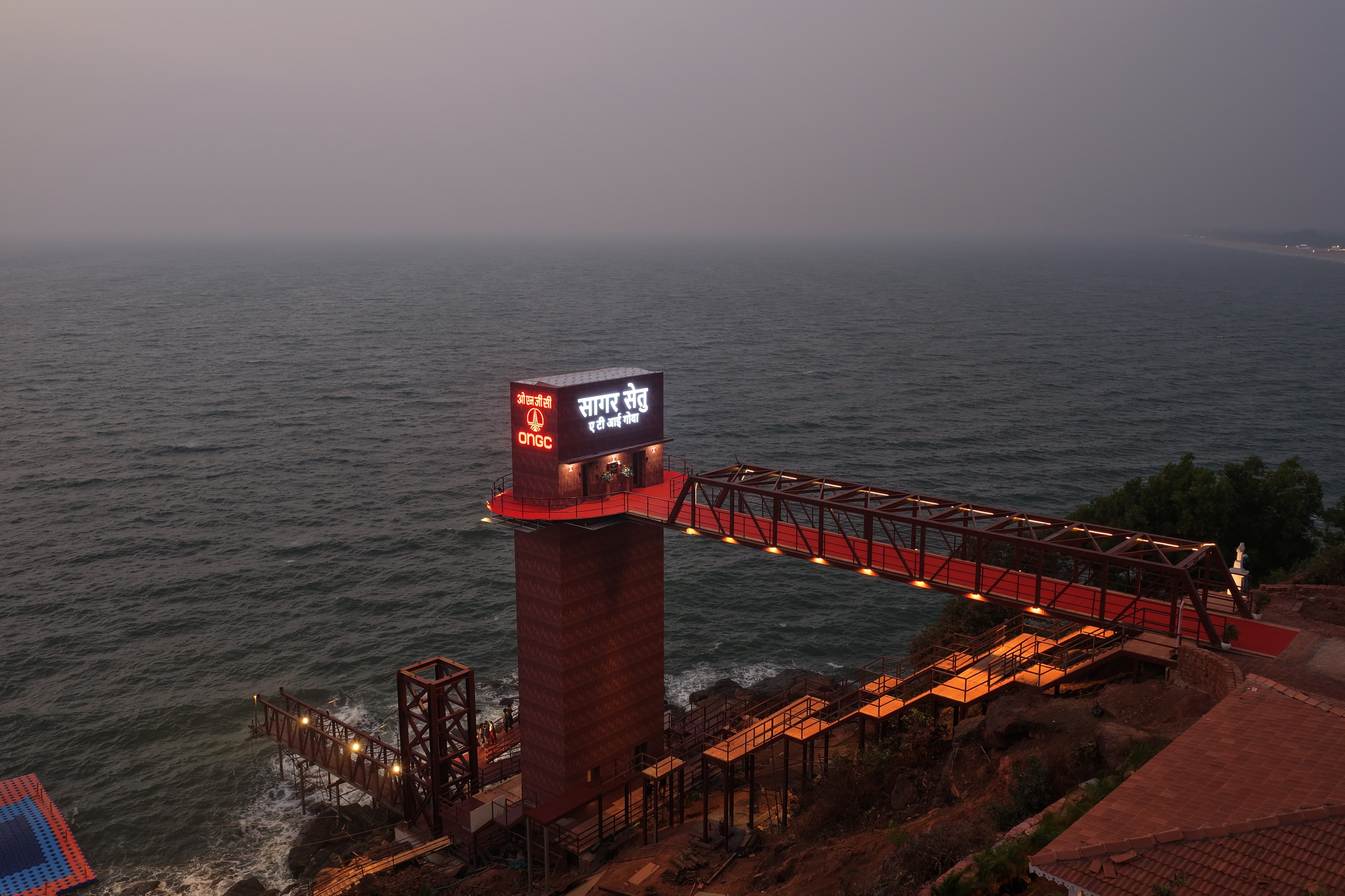 Goa aerial drone flight background